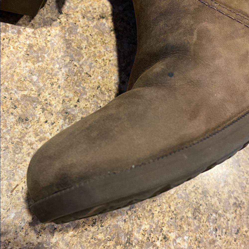 Teva Tall Leather Brown Boots Waterproof Casual 7 1103232 Anaya Heeled Heel - Picture 14 of 17